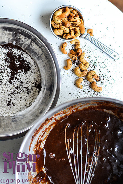 Coffee Stout Cashew Brownies