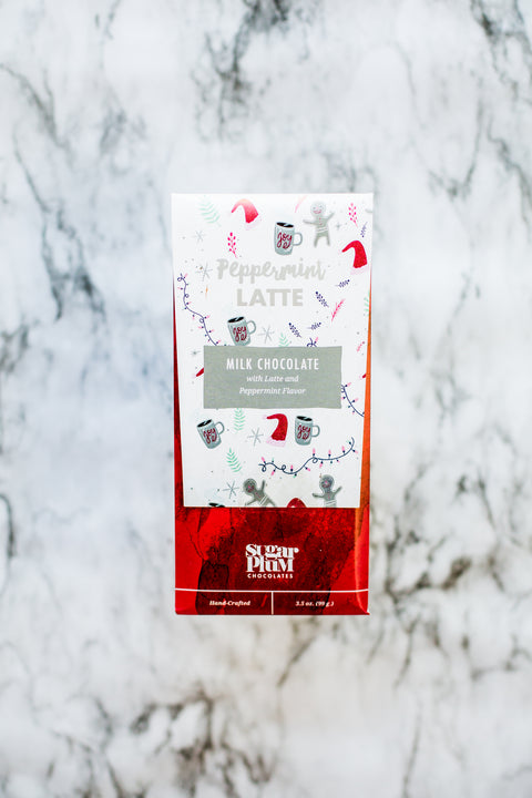 Sugar Plum Peppermint Latte Chocolate Bar photo