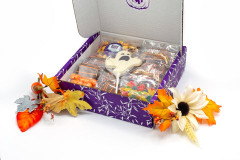Halloween Boo Box – Festive Halloween Snack Gift Box with Chocolate-Covered Pretzels, Cookies, Popcorn, and More | Perfect for Trick-or-Treating