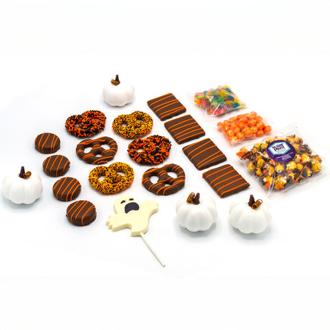 Halloween Boo Box – Festive Halloween Snack Gift Box with Chocolate-Covered Pretzels, Cookies, Popcorn, and More | Perfect for Trick-or-Treating