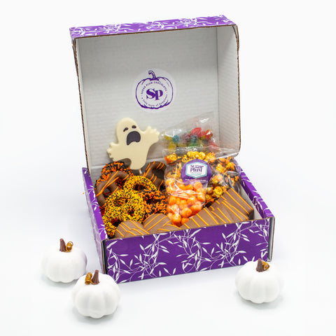 Halloween Boo Box – Festive Halloween Snack Gift Box with Chocolate-Covered Pretzels, Cookies, Popcorn, and More | Perfect for Trick-or-Treating