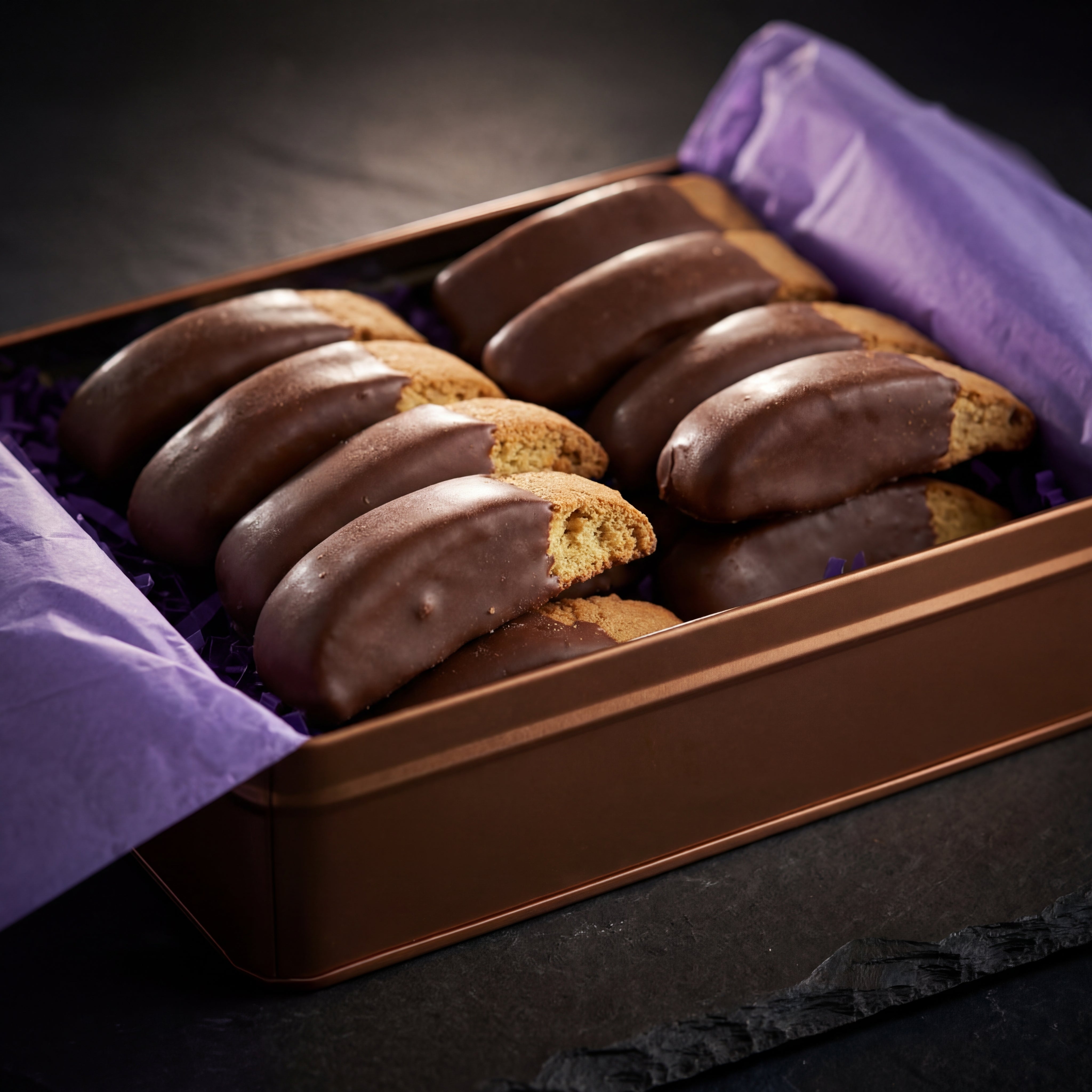 Chocolate Dipped Biscotti Box