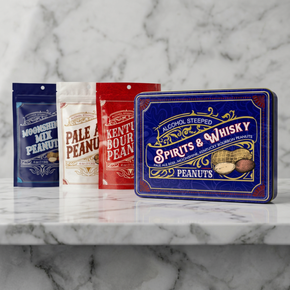 Spirit and Whiskey Peanuts Gift Tin