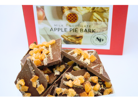 Sugar Plum Milk Chocolate Apple Pie Bark