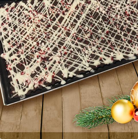 Holiday Bark with Peppermint - Milk & Dark Chocolate