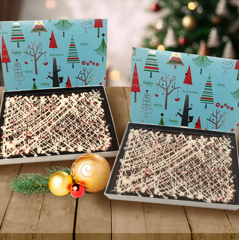 Holiday Bark with Peppermint - Milk & Dark Chocolate