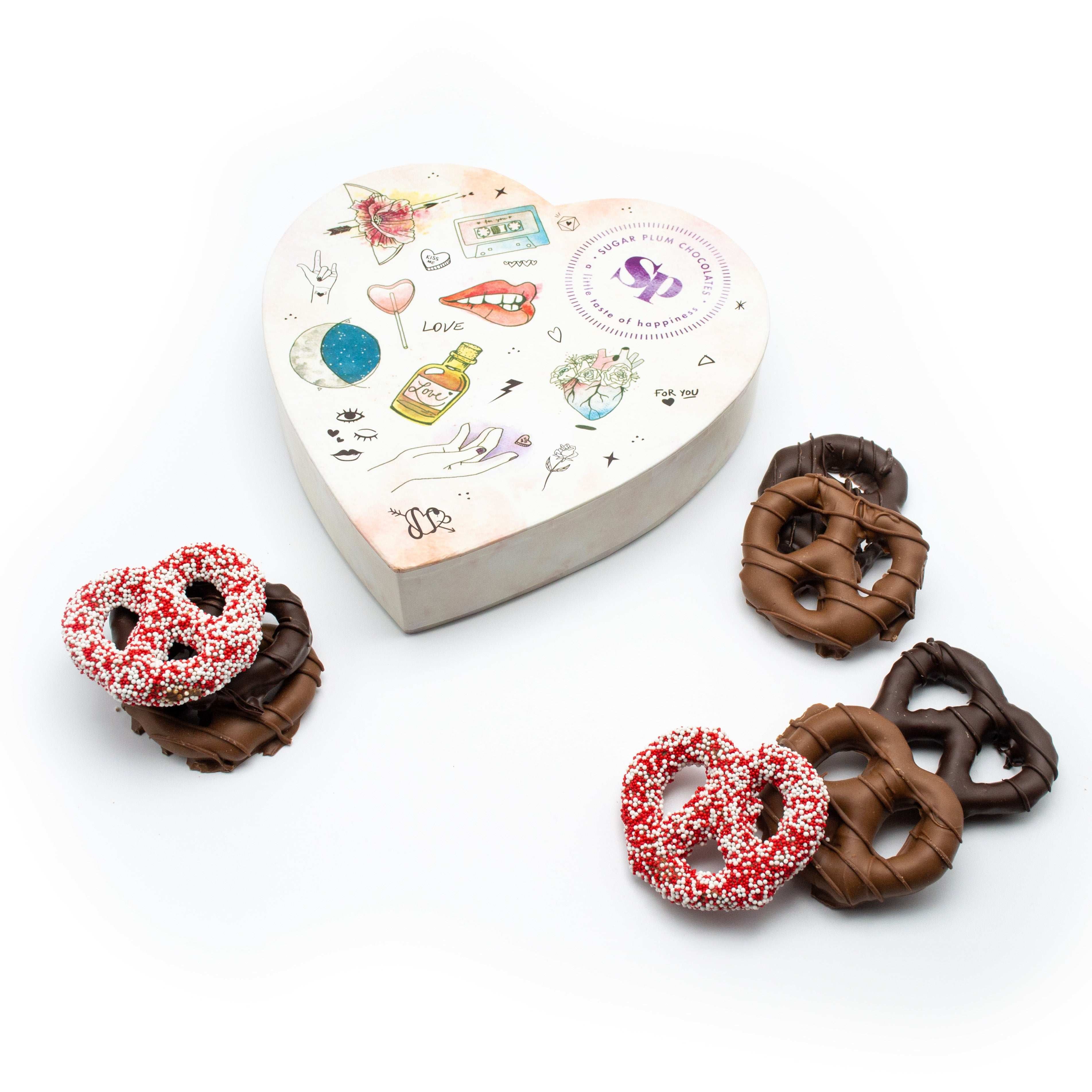 Sweetheart Pretzel Delights – Chocolate Gift Box