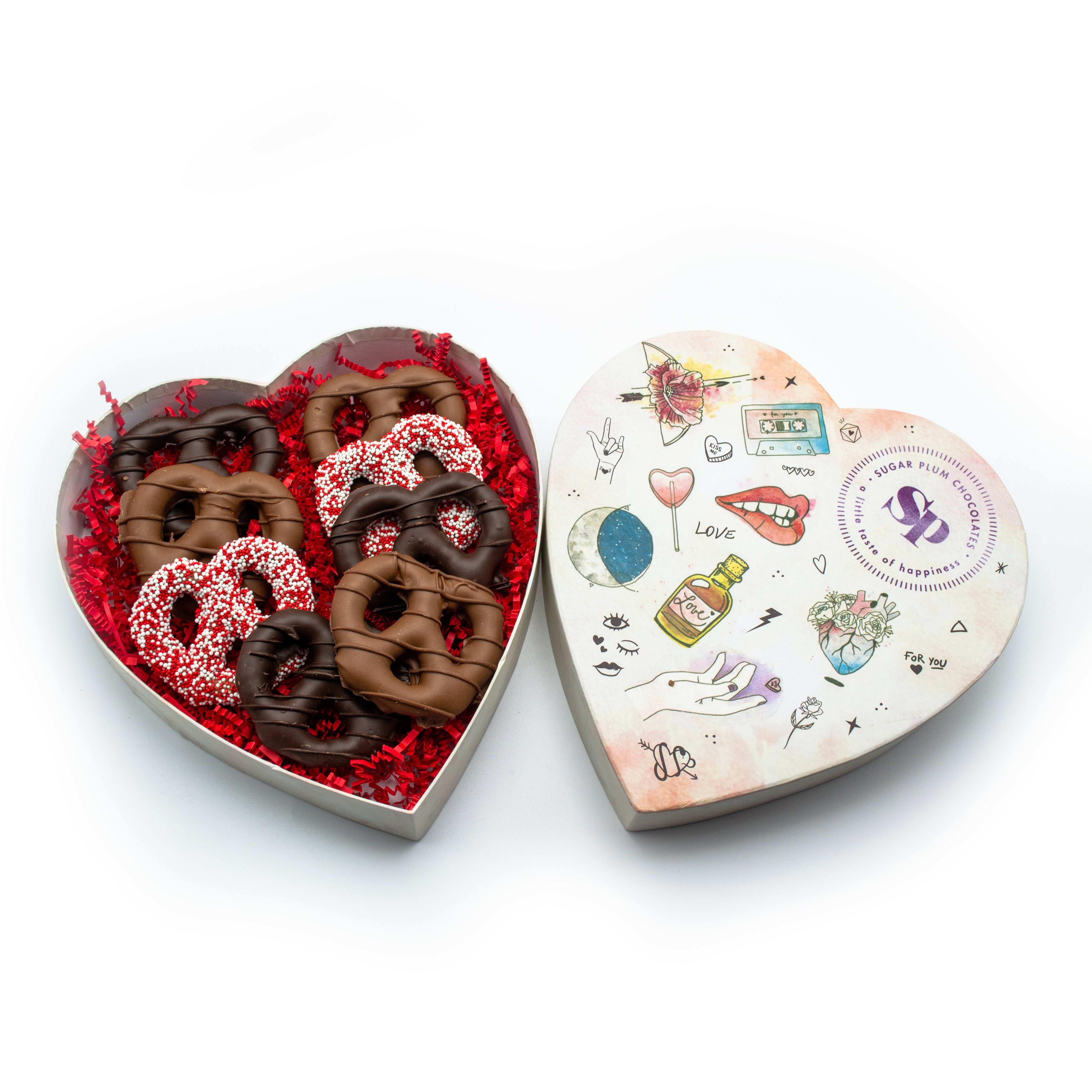 Sweetheart Pretzel Delights – Chocolate Gift Box
