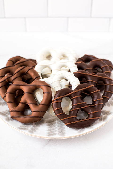 Chocolate-Covered Pretzels - Box of 12 - Unique Blend - Custom Orders with assorted pretzels inside. 