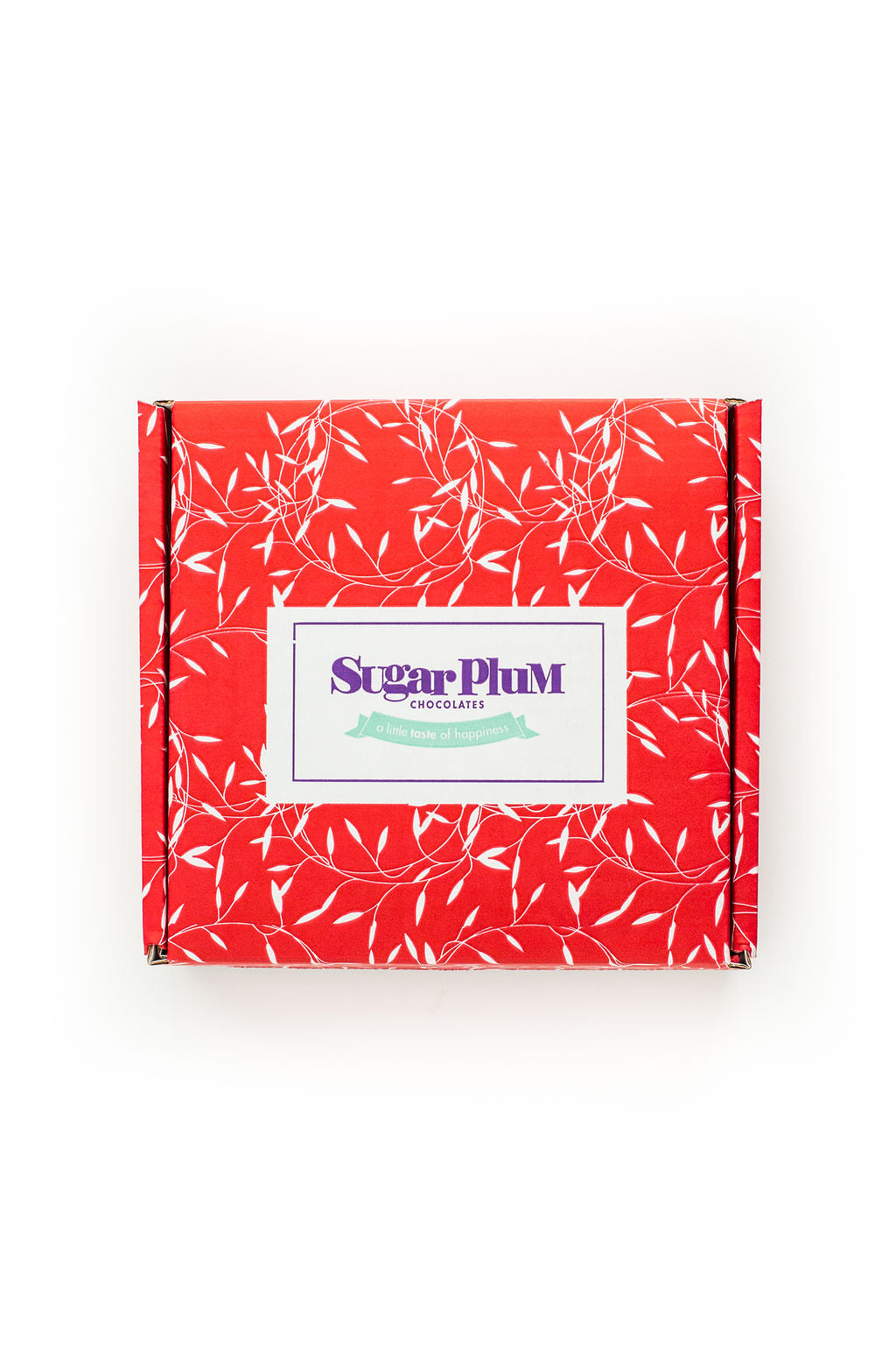 Sugar Plum Chocolate Pretzel Passion Gift Box with red floral packaging.