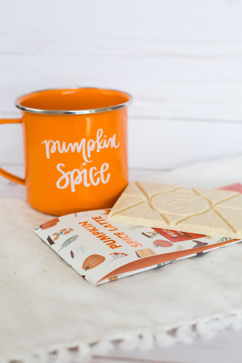 4 Pack Pumpkin Spice Latte White Chocolate Bars photo