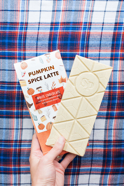 Pumpkin Spice Latte White Chocolate Candy Bars photo