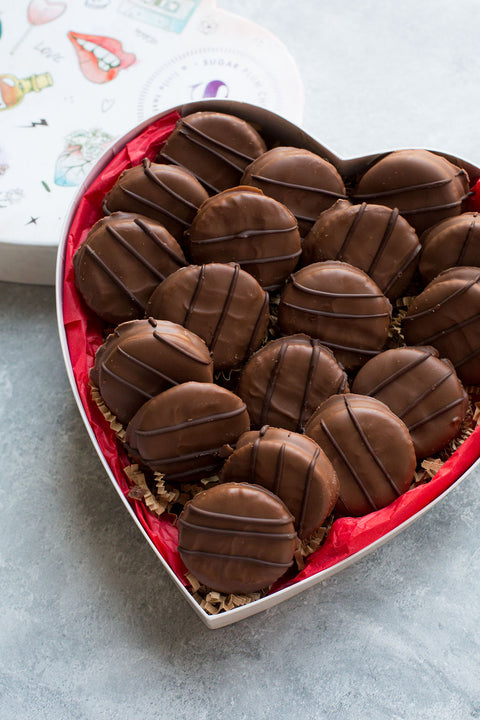 Tasty Milk Chocolate Cookies in an adoring package.