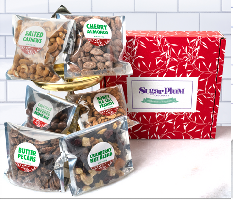 6 Assorted Gourmet Nut Gift Box for Holidays