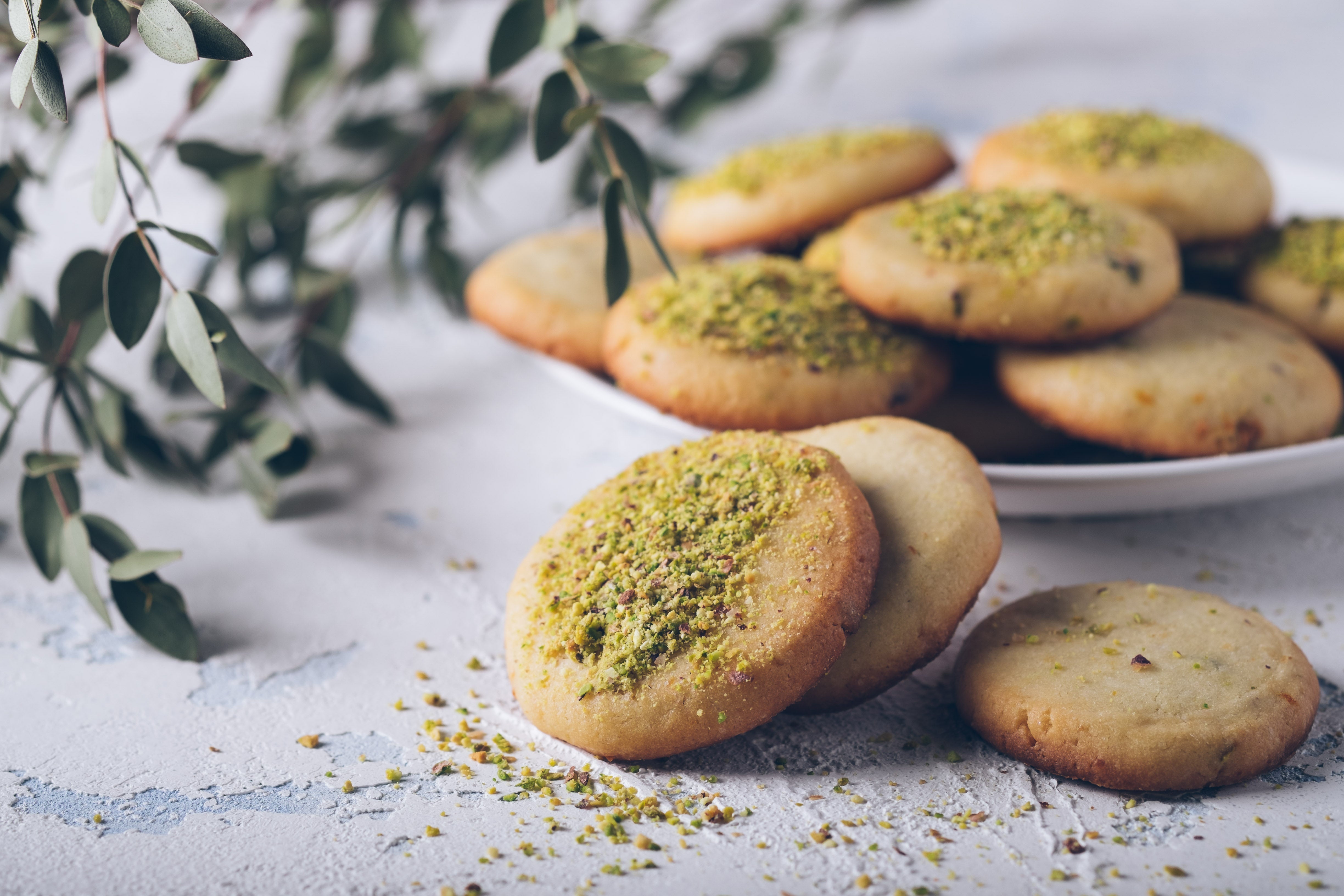 Pistachio Shortbread Cookies