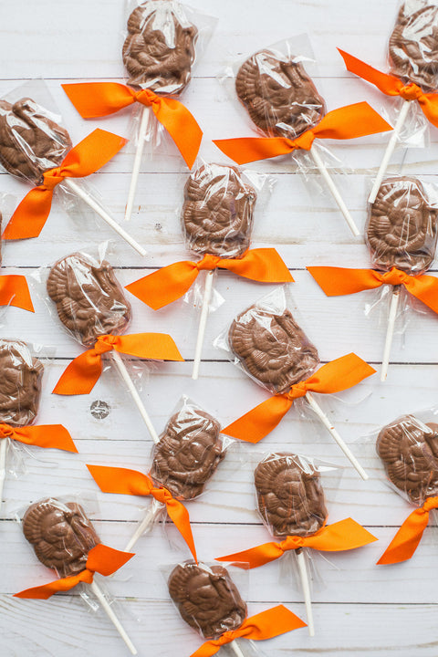 Thanksgiving Milk Chocolate Turkey Lollipops