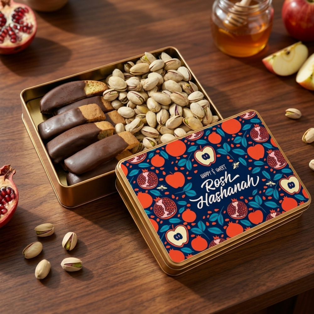 Sugar Plum Chocolates Biscotti Pistachio Pair Rosh Hashanah Gift
