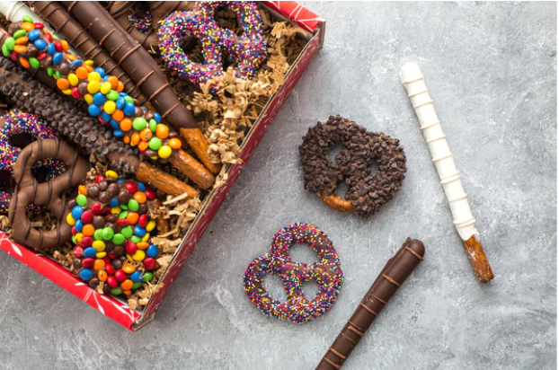 Sugar Plum Chocolate Covered Pretzels
