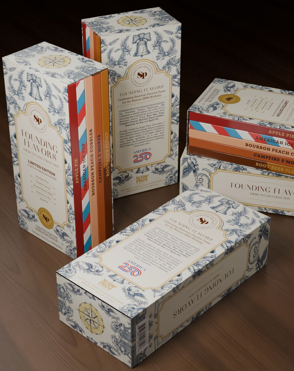 PRE-ORDER: Founding Flavors Chocolate Bars Set | Americana 250 Collection | LIMITED EDITION