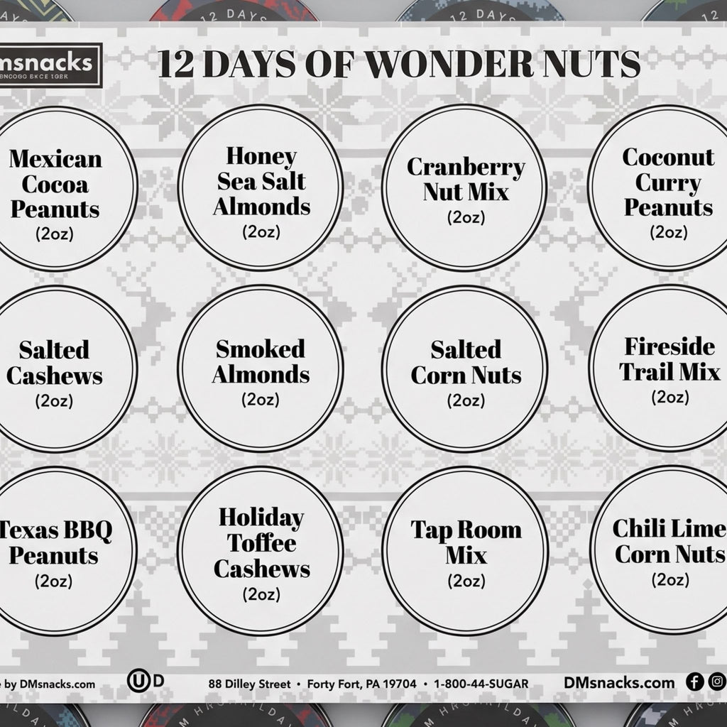 12 Days of Gourmet Nuts Winter Advent Calendar 2026 Holiday Snack Map