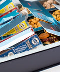 Gourmet advent calendar with savory meat sticks and nut medley for holiday countdown celebrations.
