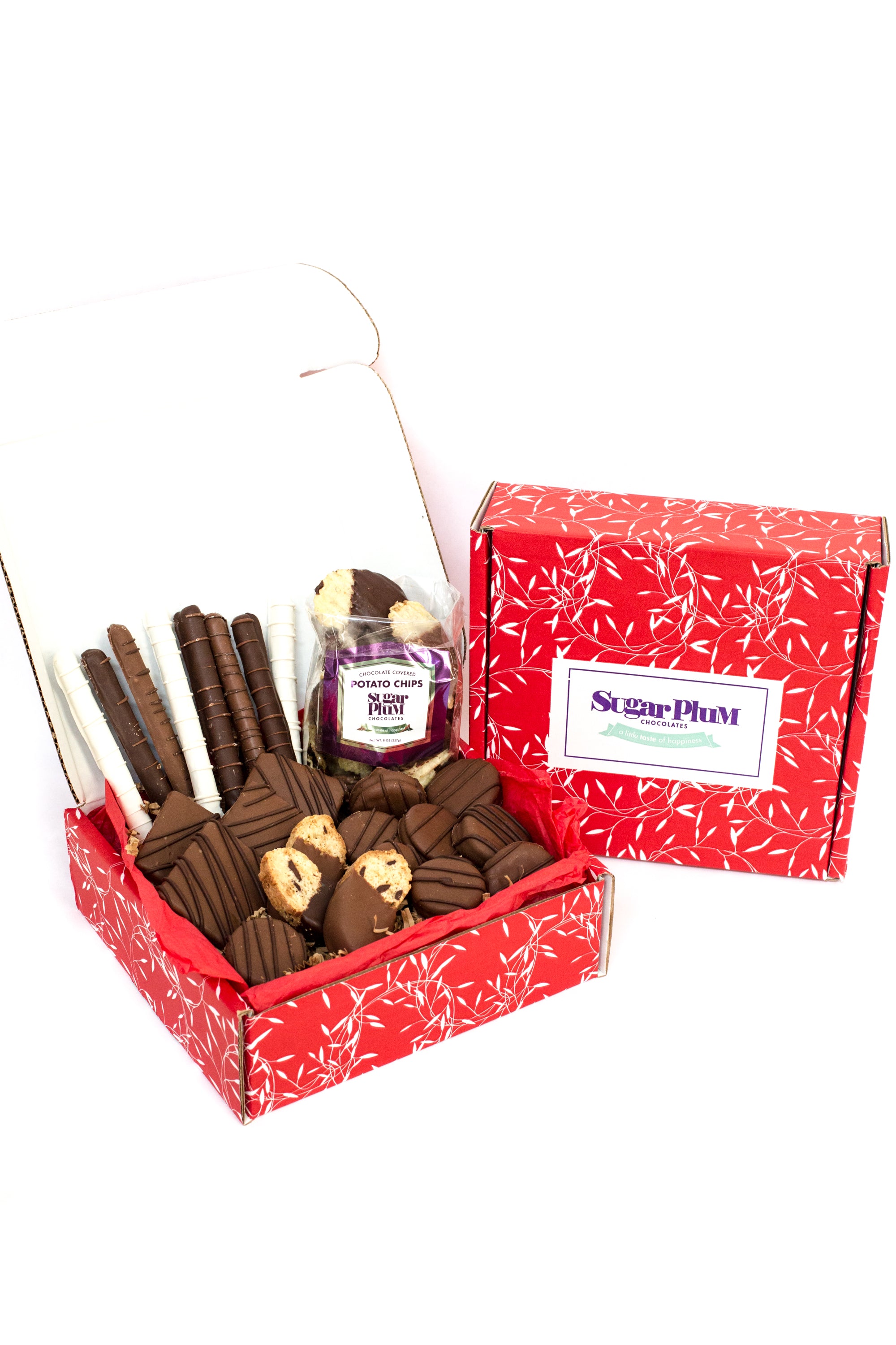 Sugar Plum Chocolate Covered Potato Chip Gift Box