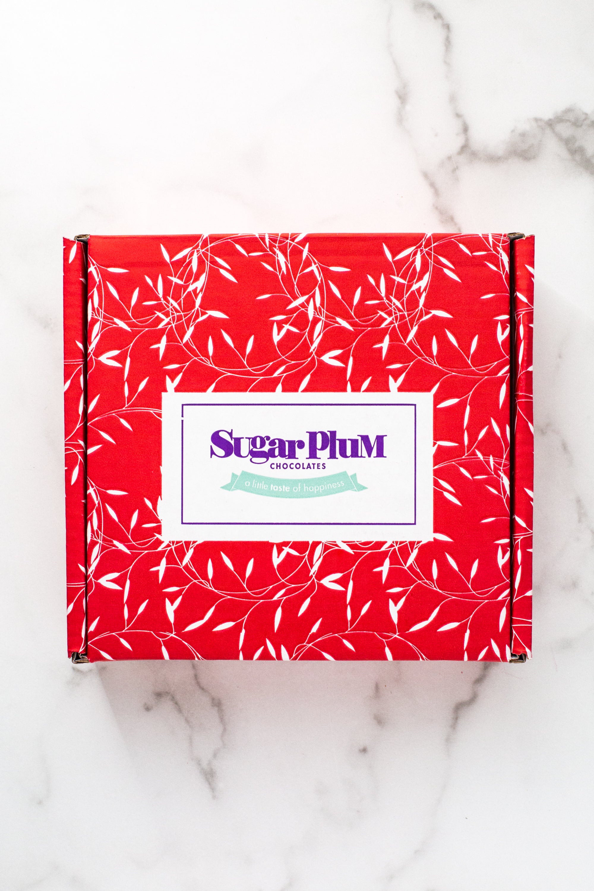 Red Sugar Plum Chocolates gift box 