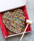 Smash Chocolate Heart Pizza With Mallet photo