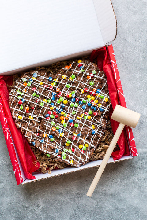 Smash Chocolate Heart Pizza With Mallet photo