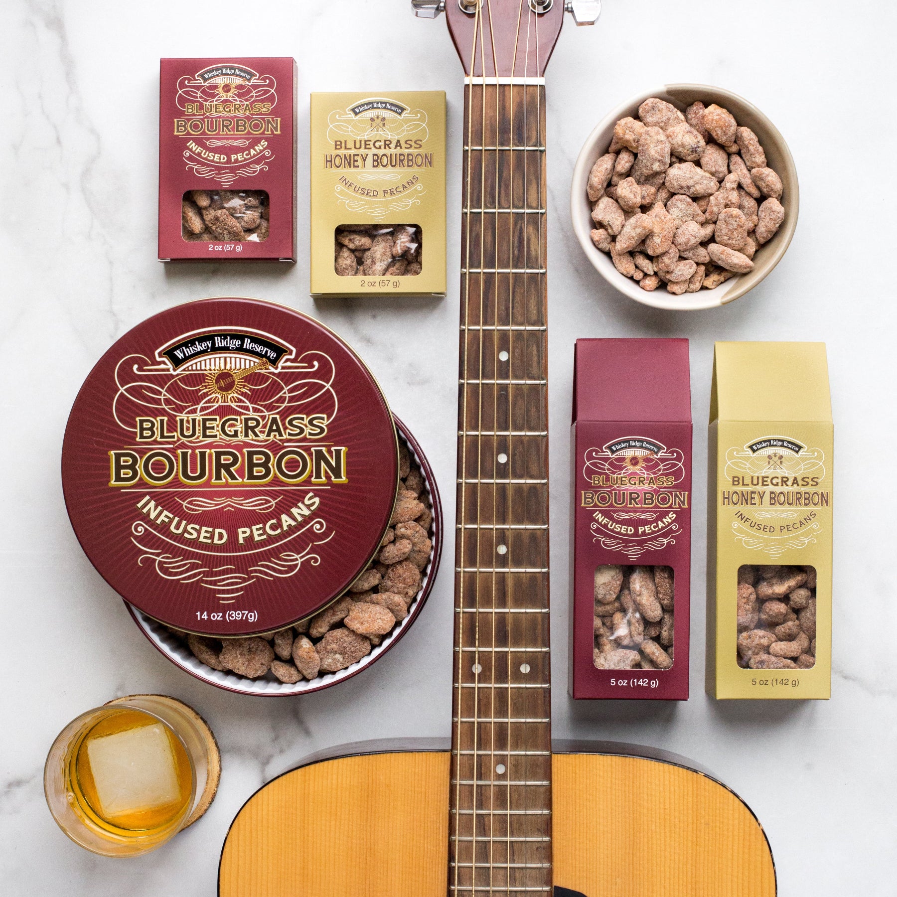 Whiskey Ridge Reserve Bluegrass Bourbon Pecan Collection