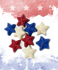 Red, white, and blue chocolate stars