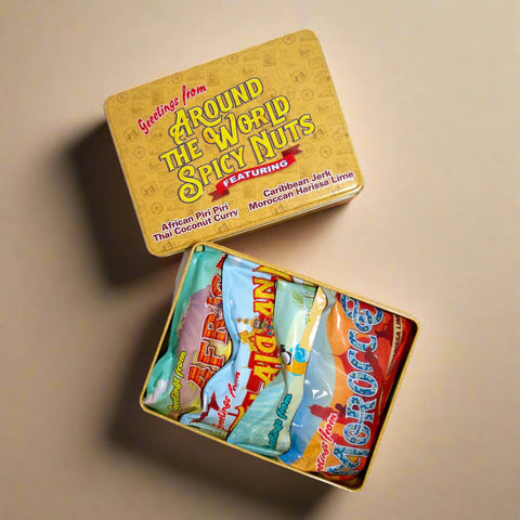 Around The World Spicy Nut Sampler – Global Gourmet Snack Gift Pack