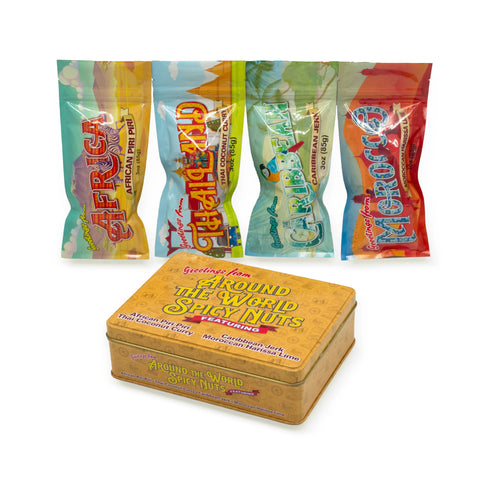 Around The World Spicy Nut Sampler – Global Gourmet Snack Gift Pack