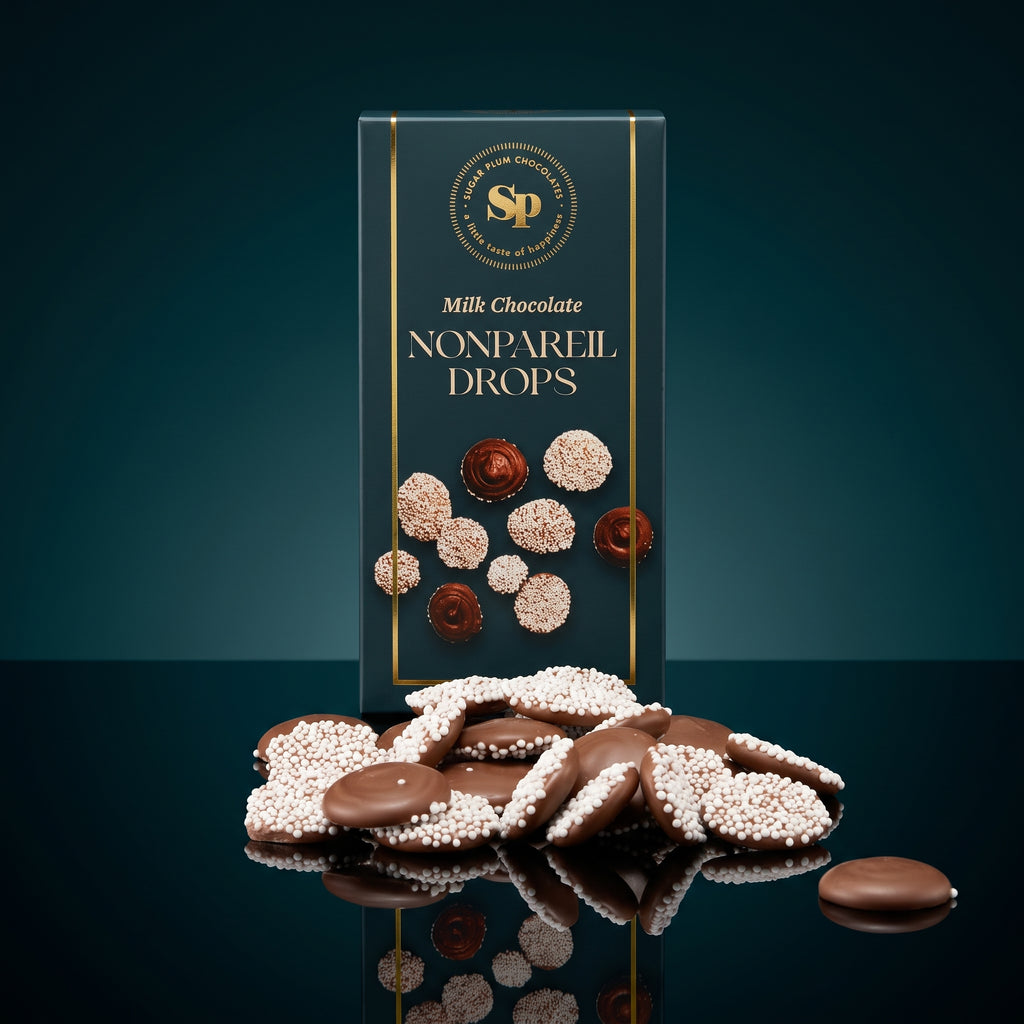 Sugar Plum Milk Chocolate Nonpareil Drops Holiday Gift Box