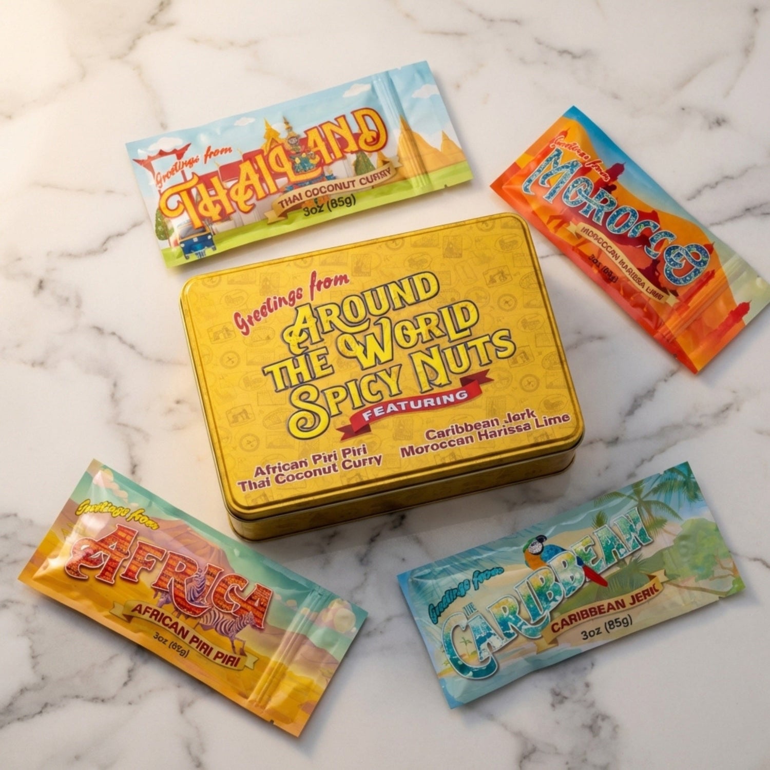 Around The World Spicy Nut Sampler – Gourmet Global Snack Gift