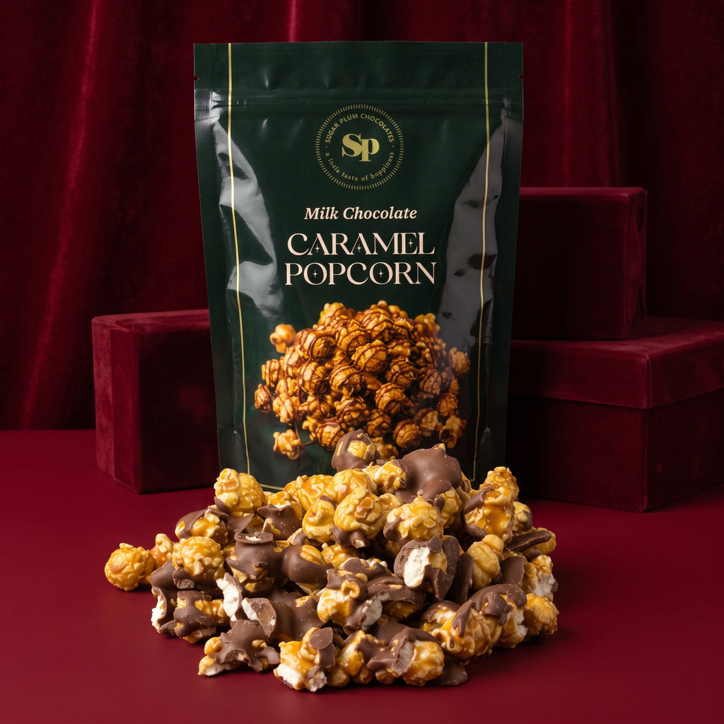 Sugar Plum Milk Chocolate Snacks Caramel Popcorn