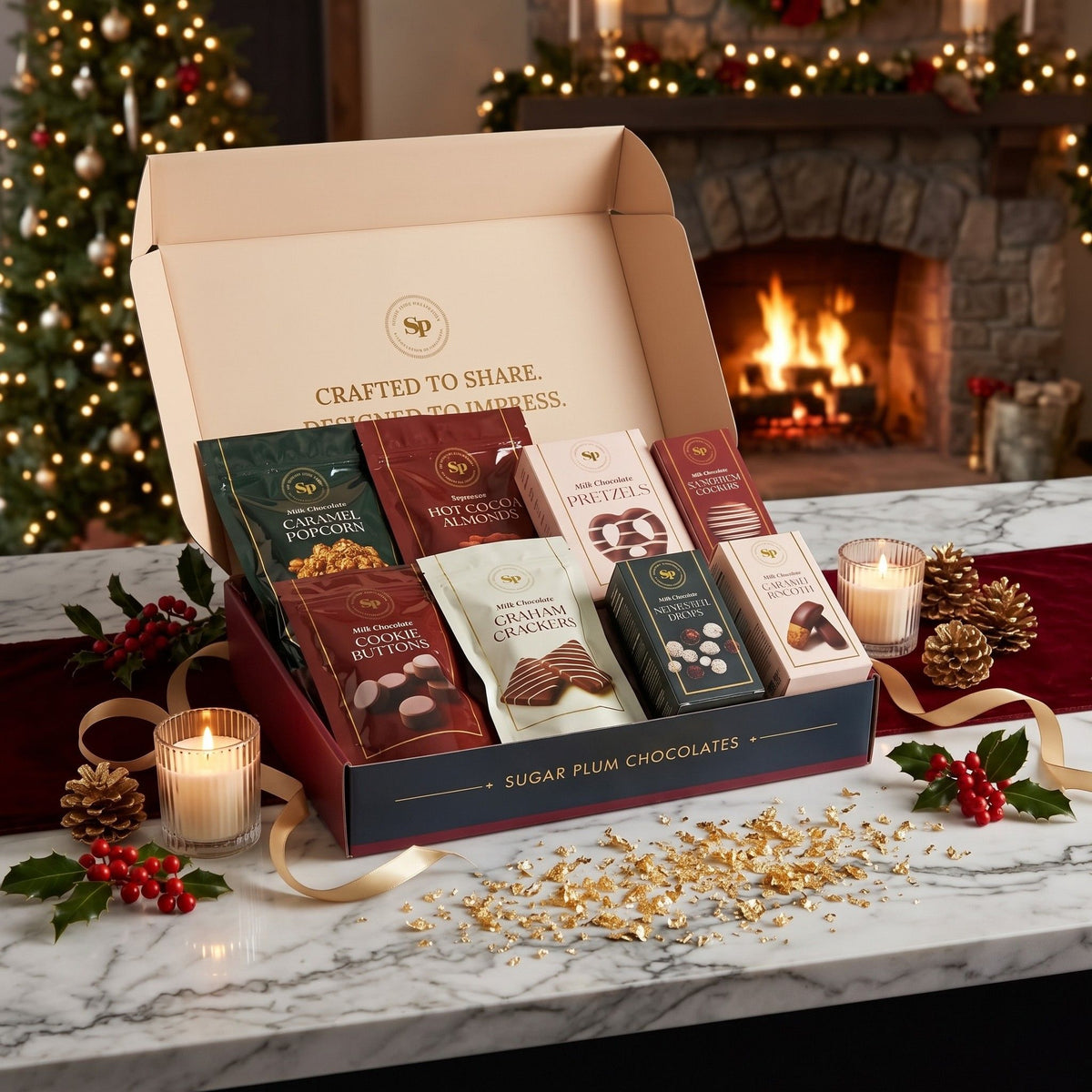 Artisan Eight Holiday Confections Chocolate Gift Box