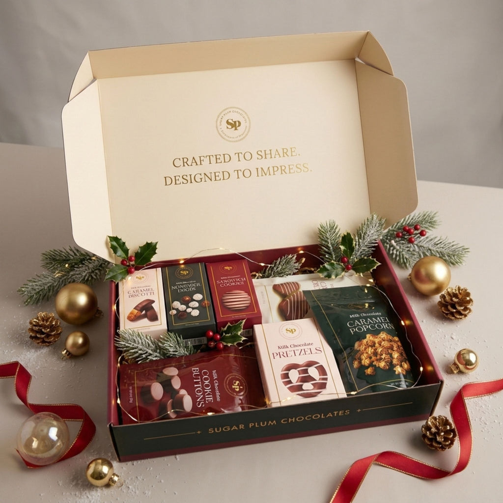 Sugar Plum Chocolates Christmas Candy Gift Box