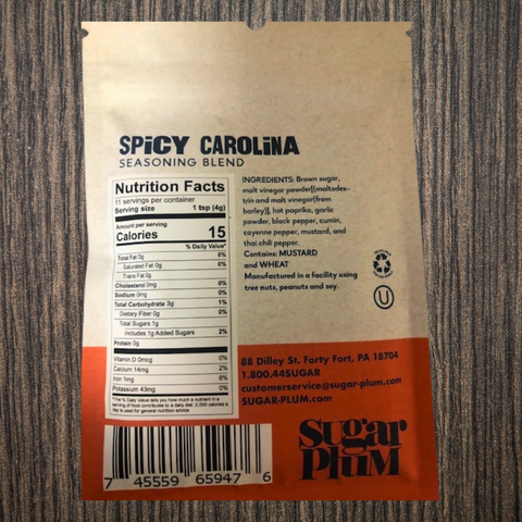 Spicy Carolina BBQ Seasoning Nutrition Facts