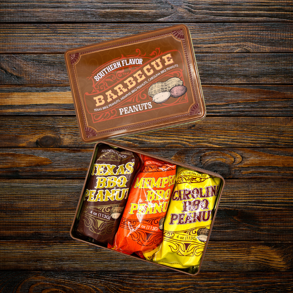 Barbecue Flavor Peanuts BBQ Gift Tin