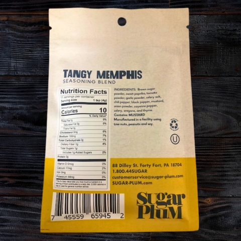 Tangy Memphis BBQ Seasoning Nutrition Facts