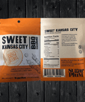 Sweet Kansas City BBQ Seasoning packaging with label and ingredients by Sugar Plum.
