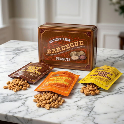 Southern Flavor Barbecue Peanuts Nut Gift Tin