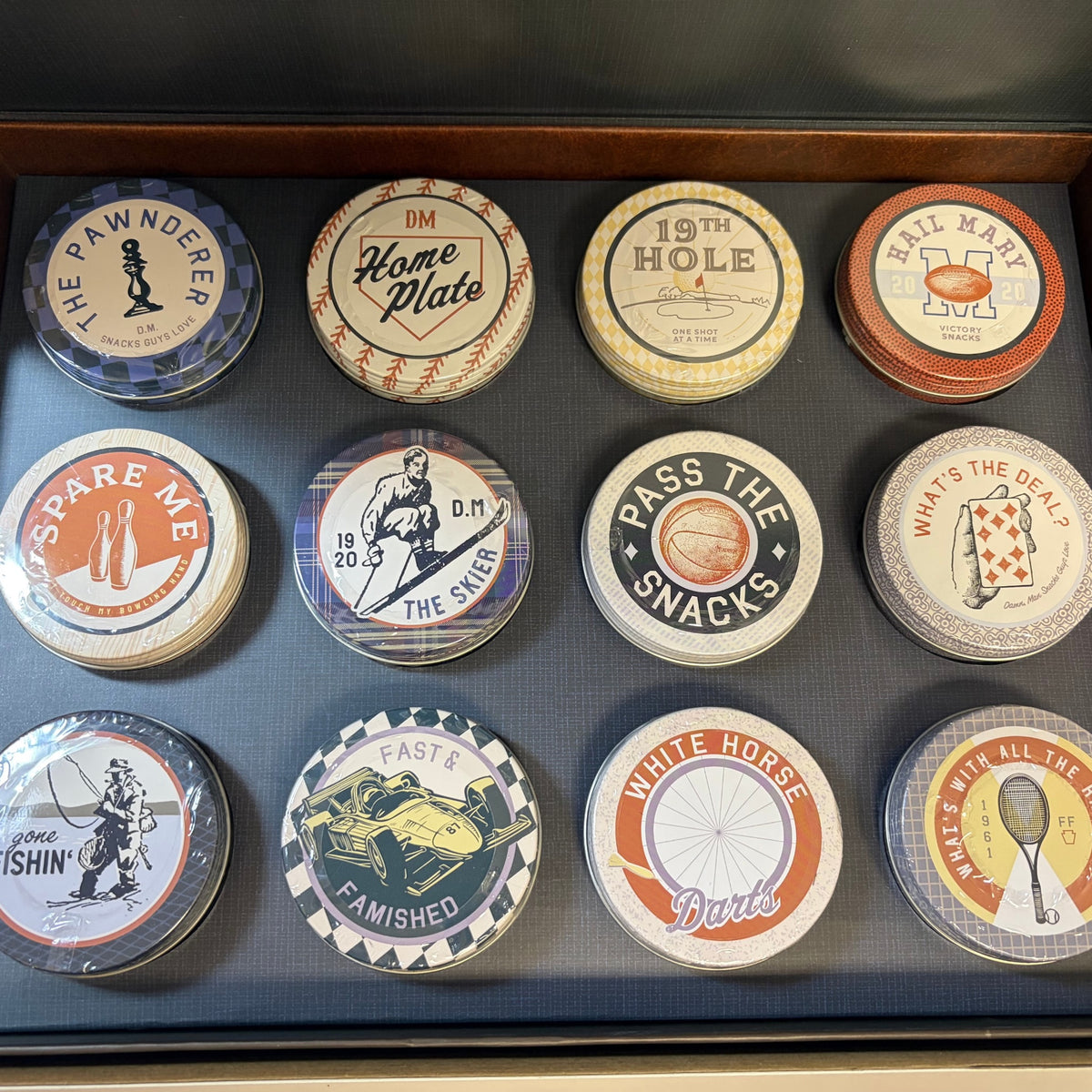 12 Reusable Sport Tins Sealed Snacks
