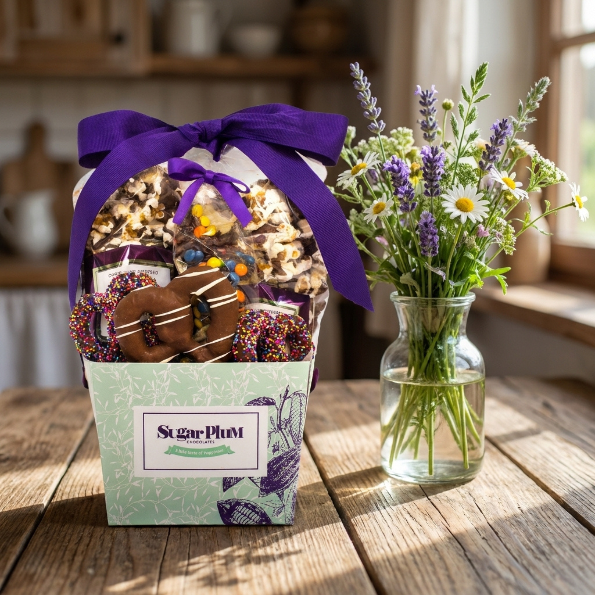 Sugar Plum Chocolate Snack Gift Basket