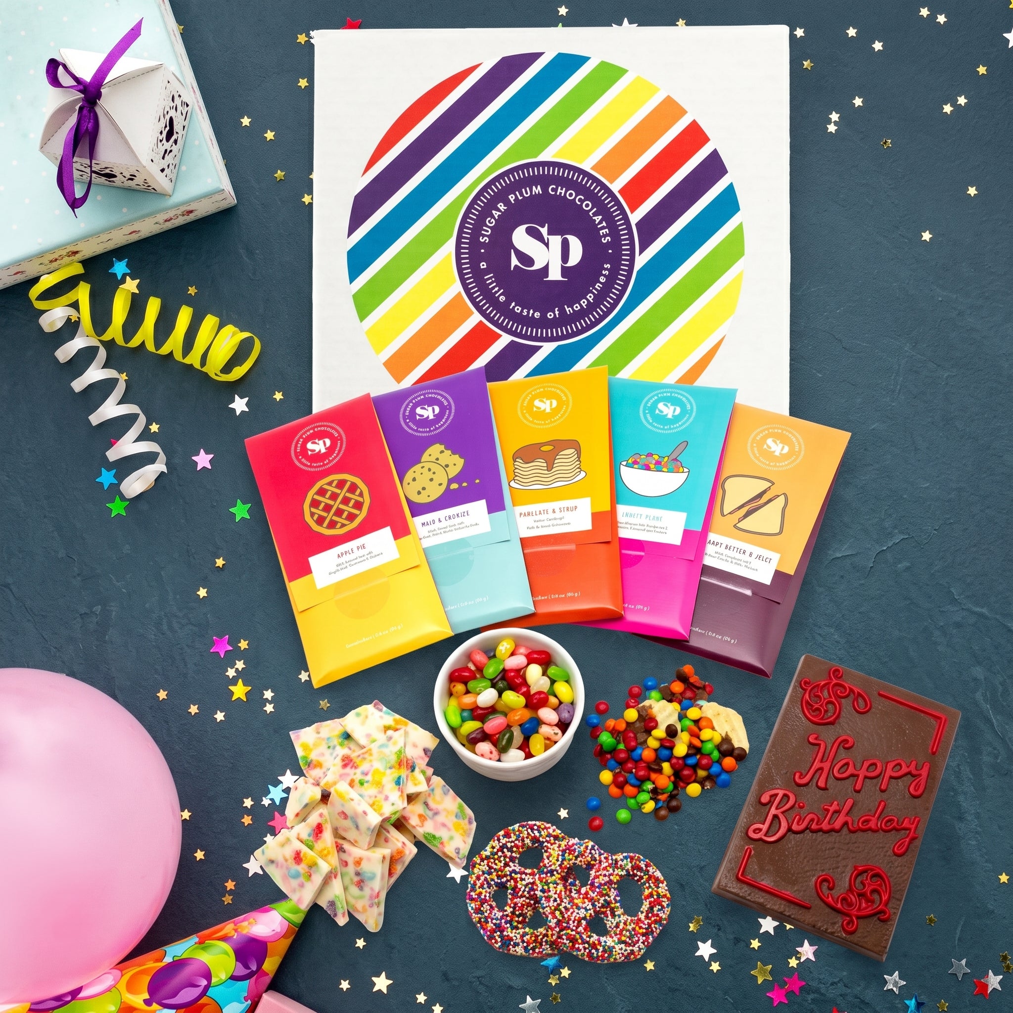 Sugar Plum Chocolates Birthday Bash Deluxe Gift Box 