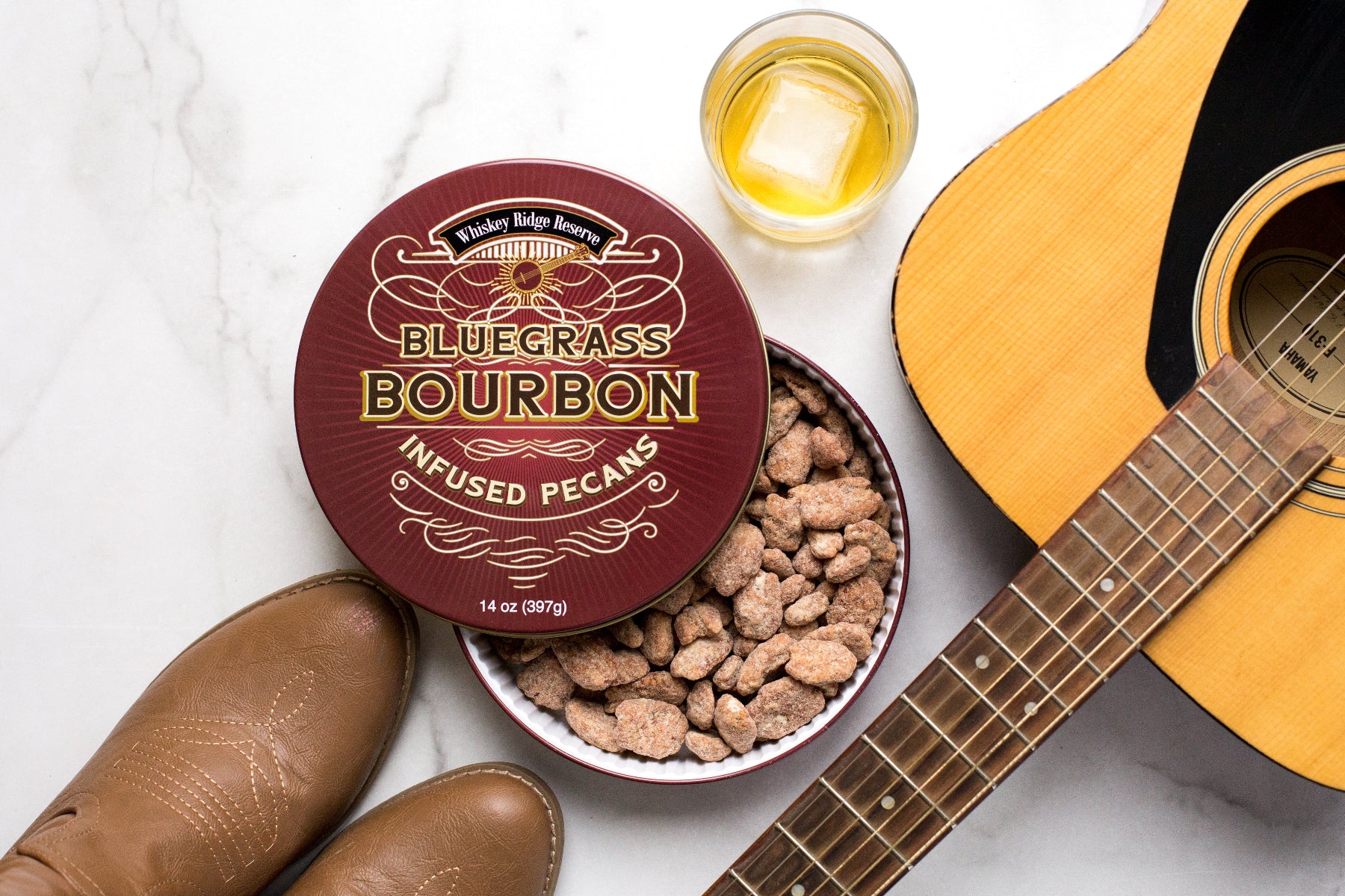Whiskey Ridge Reserve Bourbon Pecan Tin