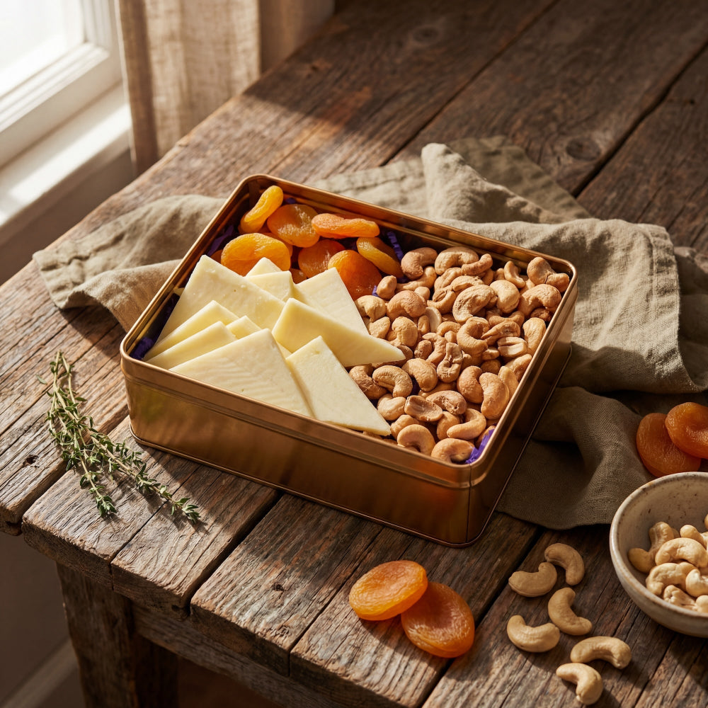Dried fruit nut cheese snack gift