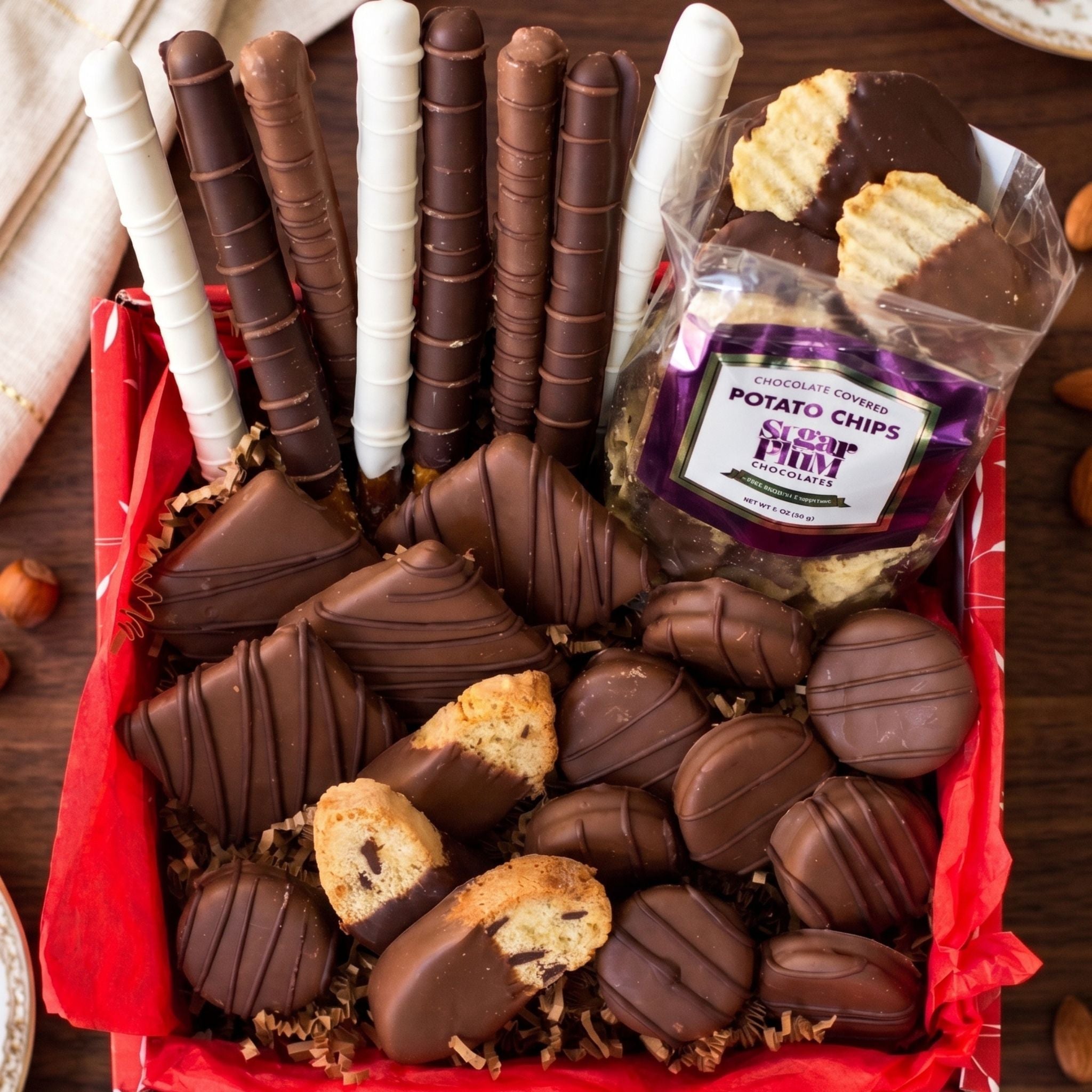 Chocolate Covered Potato Chips 27 Sweet & Salty Snack Gift Box