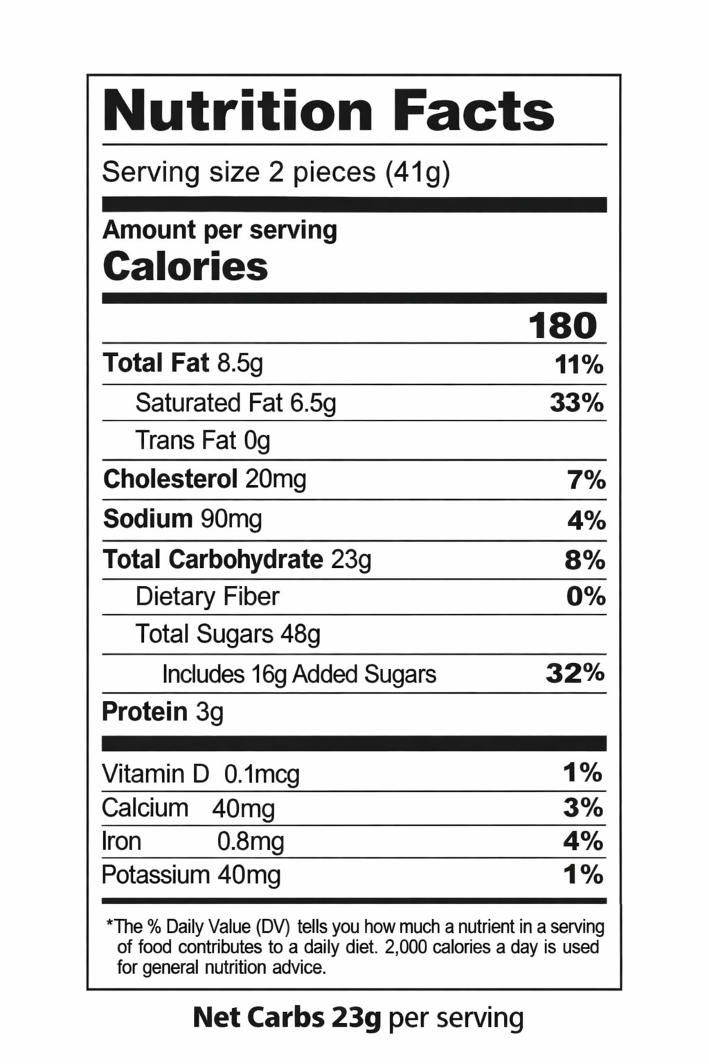 Milk Chocolate Salted Caramel Biscotti Gift Tin Nutritional Facts